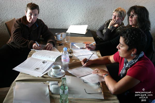 Participants at Seminar on the Behavior of Pet Parrots in Luxembourg in 2008.