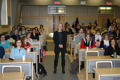 Photos of Johanne Vaillancourt at St-Hyacinthe CEGEP in 2010.