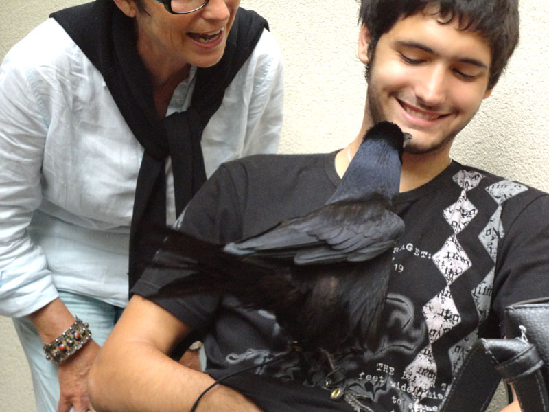 Johanne Vaillancourt at Fontainebleau in 2011 to speak on parrots.