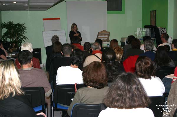 Johanne Vaillancourt and students at Nice Seminar on Pet Parrot in 2007.