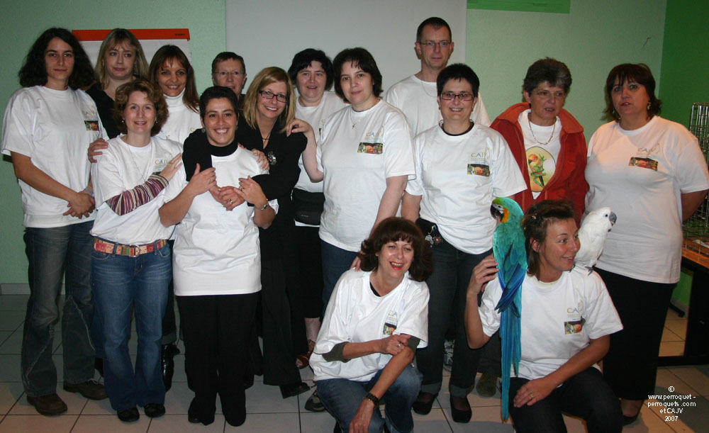Johanne Vaillancourt and students at Nice Seminar on Pet Parrot in 2007.