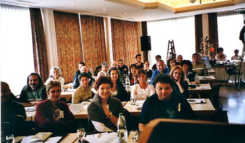 Johanne at the Swiss Seminar on parrots. 