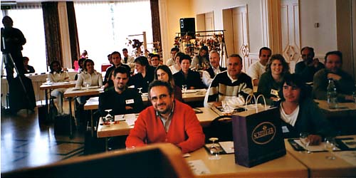 Johanne at the Swiss Seminar on parrots. 