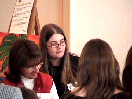 Johanne at the Swiss Seminar on parrots. 